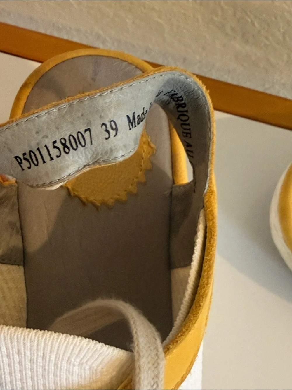Fly London Yellow and White Platform Slingback Sneakers